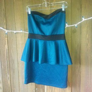The Vintage Shop Teal Bustier Dress